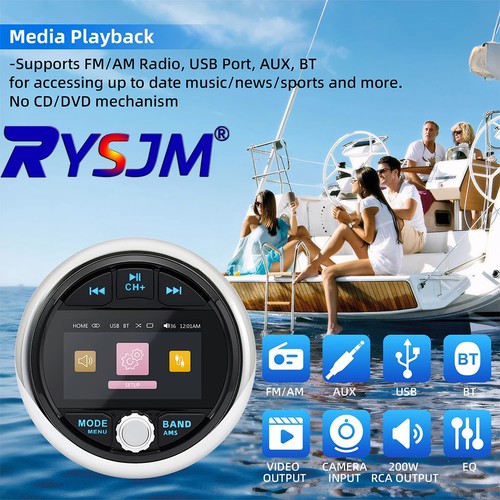 Marine stereo boat radio ipx5 - stereo,
