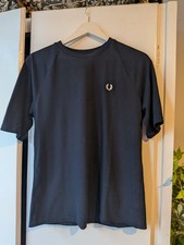 Navy Ladies Fred Perry T Shirt Size L