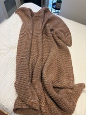 West Elm Ribbed Marled Rib Knit Throw, Terracotta