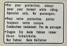 HONDA SP1 SP-1 VTR1000 FIREBLADE CBR600 PAN EUROPEAN CAUTION WARNING LABEL DECAL