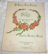 Antique 1923 I Love You Truly