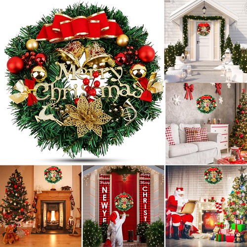 Christmas wreath garland bell - christmas,