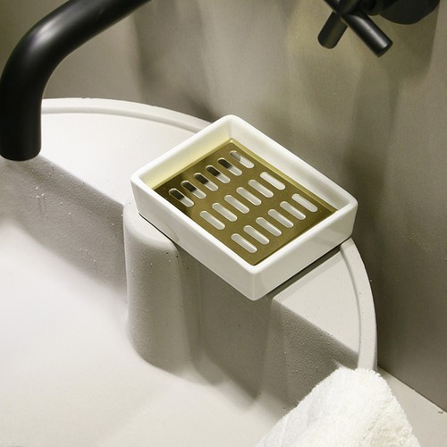 Ceramic soap dish stainless - soap,