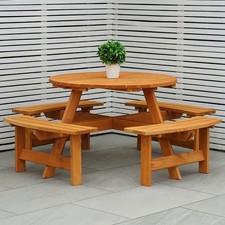 Outdoor 8 Seater Round Bench