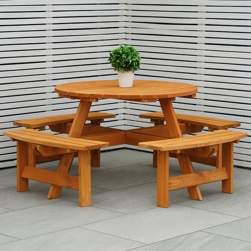 Outdoor seater round bench - outdoor, 8