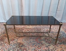 Vintage Brass and Glass Coffee Table Maison Jansen
