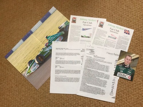 Vintage johnny herbert - johnny, fanclub