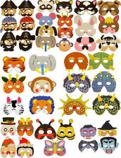6 CHILDREN'S MASKS EVA FOAM