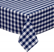 Navy Blue White Gingham Check