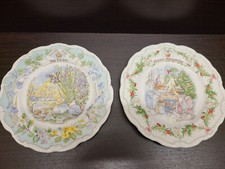 Royal Doulton Brambly Hedge 8" Plate The Picnic and Merry midwinter 1st