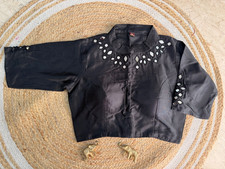 Black Readymade Mashru Silk