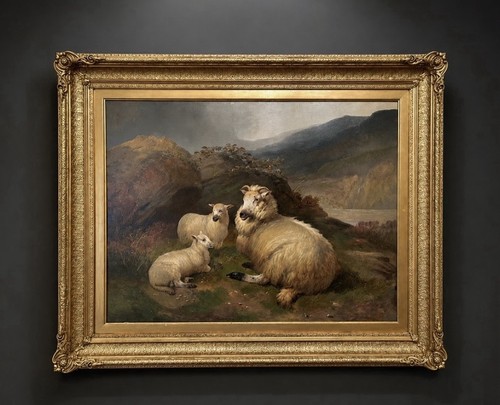 Original antique oil painting - antique,