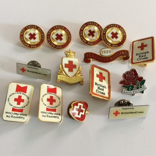 Red cross pin - red,