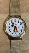 Vintage Lorus Disney Mickey Mouse Quartz Watch Gold Tone Mesh Band Unisex
