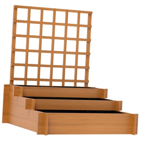 Wooden garden planter trellis - garden,