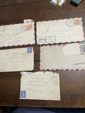 5 WW2 Letters Military