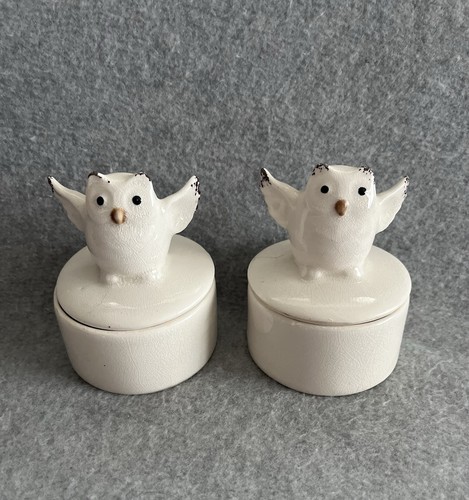 Pair white ceramic - ceramic, bird