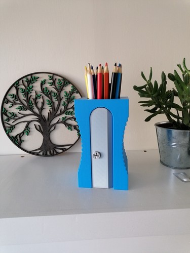 Giant pencil sharpener desk