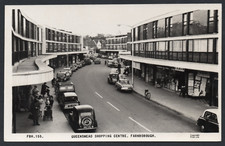 Postcard Farnborough Hampshire motor cars Queensmead Shopping Centre RP