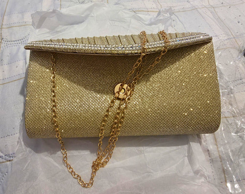 Gold glitter rhinestone trim - gold,