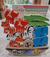 Noahs Ark Wooden Balance Stacking Game 3+ Years Educational Toy