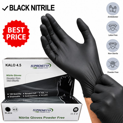100 black nitrile powder - black,
