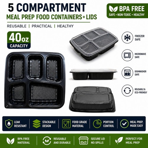Compartment meal prep - 5,