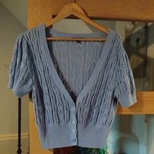 ladies lilac blue lacey bolero