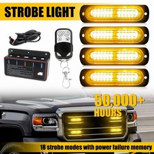 Amber 12 LED Flashing Grill