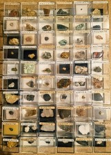 Mineral Specimen Collection 60 Boxed Thumbnails Rare Species & Worldwide Localit