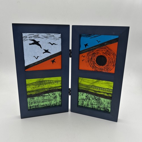 Stained glass folded - glass, painted
