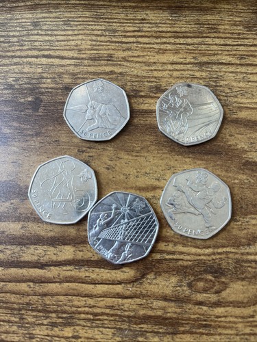 Mix olympic 50p coins - of,