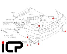 5x Rear Bumper Clips Fits: Subaru Impreza 00-07 WRX STi RA Spec C