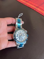 invicta Chronograph Quartz Stainless steel Blue & Silver 100M watch For Men's