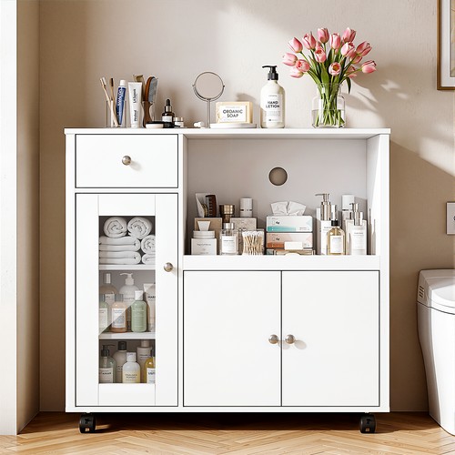 Sideboard with microwave - with,