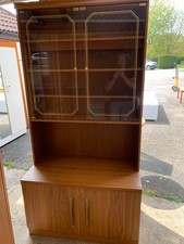 double fronted display cabinet glass doors with storage under