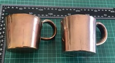 2x Original Copper Royal Navy Rum / Grog Measures