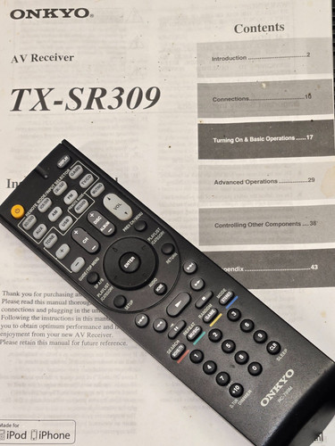 Onkyo sr309 stereo - tx-sr309, av