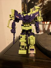 transformers all 6 constructions G1 100% complete devastator  boxes cards