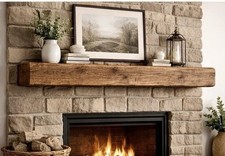 60 Inch Solid Oak Fireplace