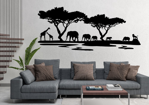 African safari landscape - african,