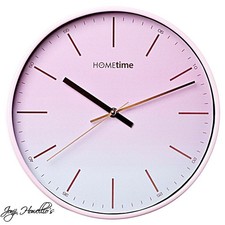 Pink Round Wall Clock Silent