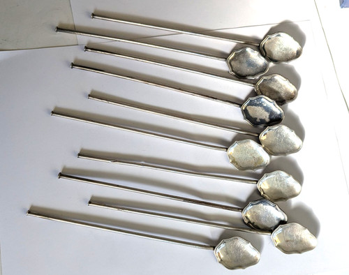 Silver 830s straws swizzel - straws,