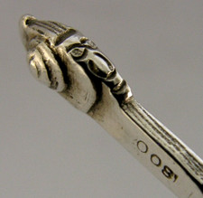 UNUSUAL CELTIC ROMAN GREEK STYLE 800 SOLID SILVER SPOON c1920 ARTS & CRATS