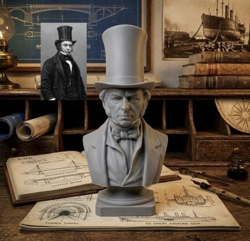 Isambard kingdom brunel bust - kingdom,