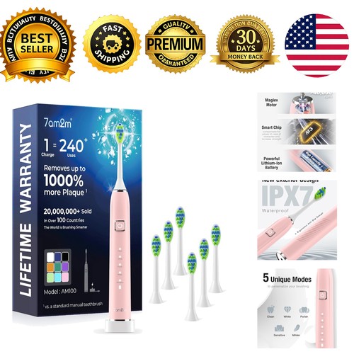 Sonic electric toothbrush pink - electric,