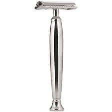 Mondial Italian Safety Razor 12cm - Chromed Solid Handle Classic DE Shaver Italy