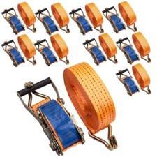 X10pcs 50MM 8M 5T Heavy Duty Ratchet Strap 50mm Tie Down 5000KG 8 Metre 5 Ton 5T