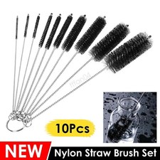 10Pcs/Set Cleaner Bottle Tube Pipe Small Long Cleaning Brushes Nylon Straw Brush
