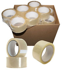 CLEAR PACKING TAPE - 48mm x 66m STRONG LARGE ROLLS OF PARCEL TAPE - Sellotape